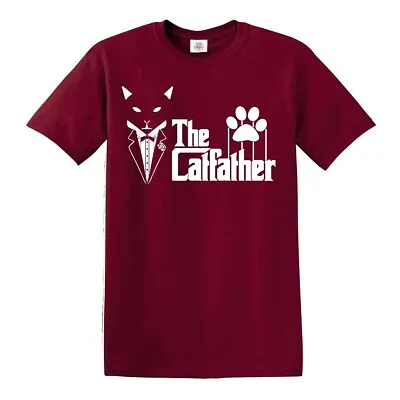 Buy The Catfather T-Shirt Funny Cat's Dad Cat Lover Kitten Father Pops Tshirt Top  • 9.95£