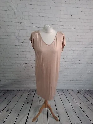Buy Next T Shirt Dress Womens Size 10 Pink V Neck Sleeveless (D12) • 8.99£