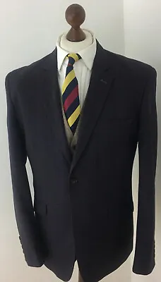 Buy House Of Cavani Mens Burgundy Check Tweed Style Jacket Blazer 42 Slim Fit • 39.99£