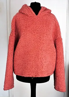 Buy NEW LOOK Dusky Pink Fleecy Hoodie With Drawstring Waist. UK Size M • 10£