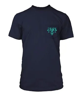 Buy The Witcher 3 Lion Of Cintra Mens Navy Pocket T Shirt Glows In The Dark • 16.95£