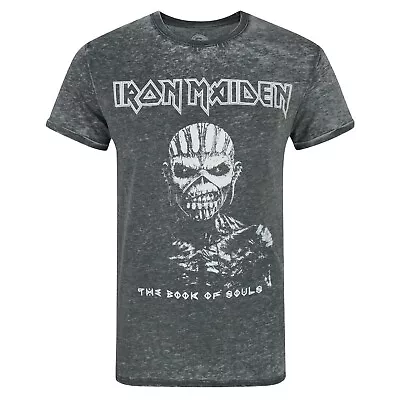 Buy Iron Maiden Mens The Book Of Souls Burnout T-Shirt NS8370 • 25.19£
