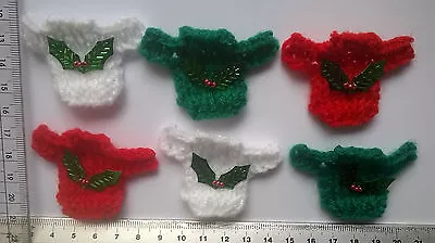 Buy Christmas Jumper + Holly & Berry Embellishments Card Toppers  Small Mini   • 4.42£