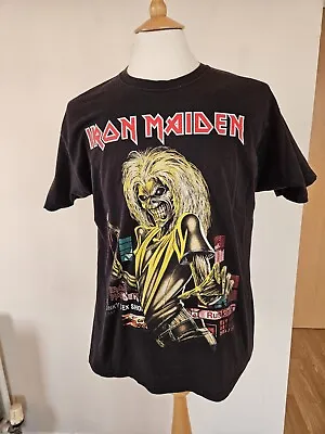 Buy IRON MAIDEN The BOOK Of SOULS World Tour 2017 Short Sleeve T-Shirt LARGE Black L • 39.99£