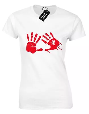 Buy Bloody Hands Ladies T Shirt Walking Dead Zombie Top Daryl Dixon Evil • 7.99£