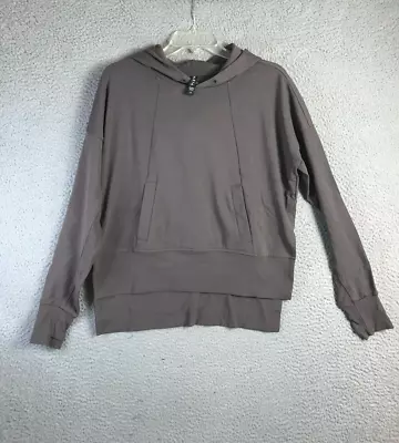 Buy Athleta Sweater Womens S Gray/Brown Mission Hoodie Nylon Blend Pullover • 14.03£