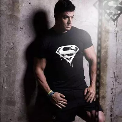 Buy Men's Fashion Gym Bodybuilding Casual Training Muscle Sport T-shirt Tee • 19.19£
