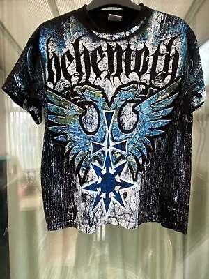 Buy Behemoth 'Slaves Shall Serve' All Over Print T-Shirt (M) ***VGC*****VERY RARE*** • 44.99£