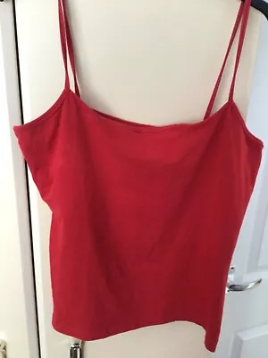 Buy Red  Camisole T-shirt With Bust Support • 3£