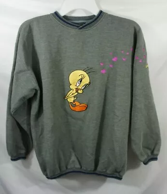 Buy Classic Looney Tunes Collection Tweety Sweatshirt Embroidered Girls Size 14/16 • 14.17£