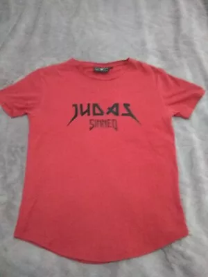 Buy Judas Sinned T Shirt Red Size Small Pit To Pit 19  • 9.50£