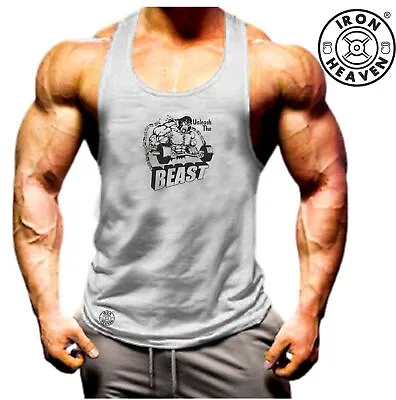 Buy Unleash The Beast Vest Gym Clothing Bodybuilding Training Workout MMA Tank Top • 11.99£