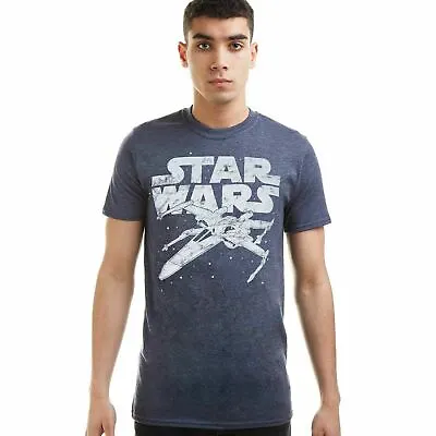 Buy Official Star Wars Mens  X-Wing Logo T-shirt Navy S -XXL • 13.99£