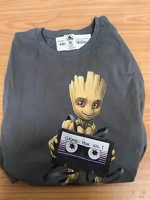 Buy Groot T-Shirt For Adults, Guardians Of The Galaxy X-LARGE Dark Grey • 14£