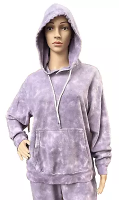 Buy Ladies Member's Mark Reverse Fleece Hoodie, Size Large, Purple • 8.50£