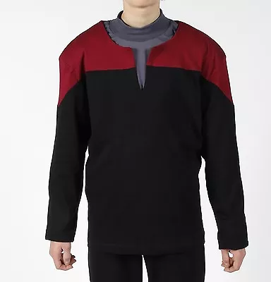 Buy STAR TREK Captain Uniform Deluxe Voyager Rot XXL Rarität Neu. • 69.09£