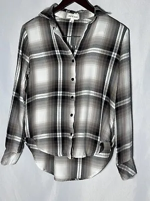 Buy Cloth & Stone Women's Plaid Long Sleeve Button-Down Shirt Size XS • 14.46£