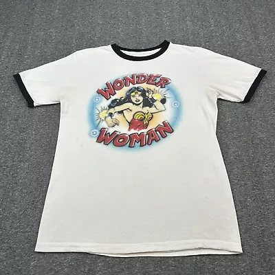 Buy Wonder Woman Shirt Adult Medium Ringer DC Comics Graphic Short Sleeve Ladies  • 13.99£