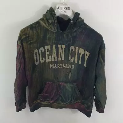 Buy Vintage Dyed Ocean City American Hoodie Womens  • 11.98£