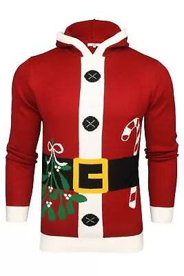 Buy Mens Xact Novelty Hooded Christmas Jumper • 28.99£