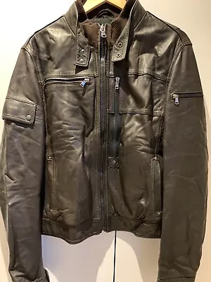 Buy Leather Mens Biker Jacket • 35£