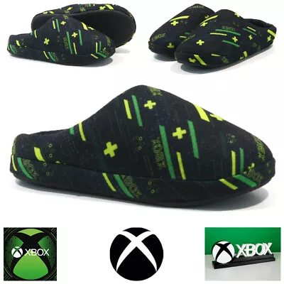 Buy Boys Infants Xbox Slippers Gaming Warm Soft Cosy Fleece Novelty Mules Shoes Size • 11.95£