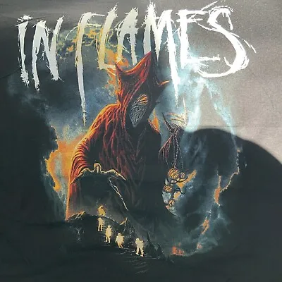 Buy In Flames New Black T-shirt Size Large • 19.99£