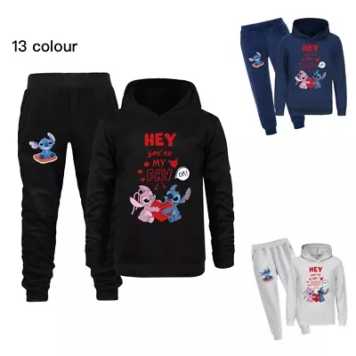 Buy Kids Lilo And Stitch T-shirts Hoodie Pants Tracksuit Joggers Sportswear Pajamas • 13.99£