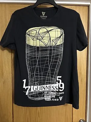 Buy Mens Guinness XL Black T Shirt • 2£