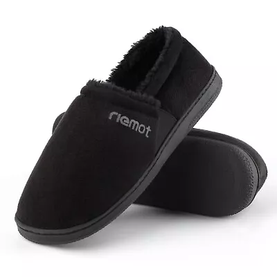 Buy Mens Memory Foam Moccasin Slippers Cosy Indoor Slip On House Shoes Size UK 7-12 • 14.98£