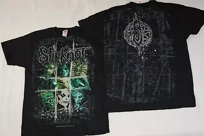 Buy Slipknot Logo Faces Scratch Grid T Shirt New Official Rare 2008 Bravado • 49.99£