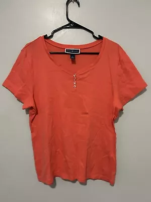 Buy Karen Scott Orange T Shirt Women’s Xl • 14.48£