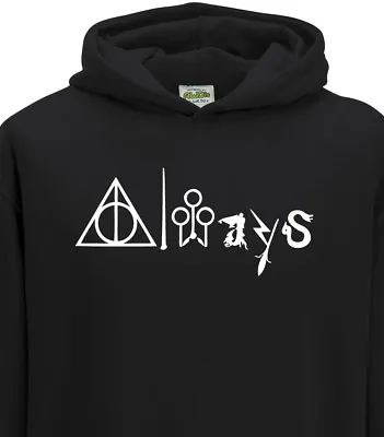Buy Harry Potter Deathly Hallows Always Wizard Hogwarts Gryffindor Novelty Hoodie • 25£