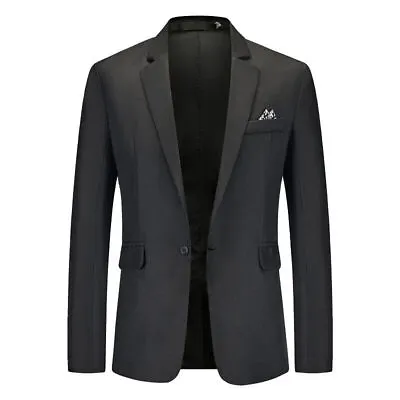 Buy Mens Formal Blazer Jacket Business Wedding Party One Button Smart Suit Coat Tops • 20.29£