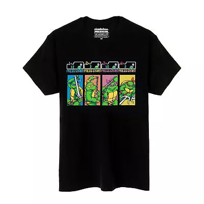 Buy Teenage Mutant Ninja Turtles Mens Press Start Arcade Game T-Shirt NS7766 • 21.61£