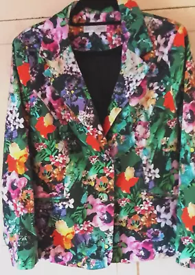 Buy Ladies ARTIGIANO Stylish Glazed Cotton Jacket Size 20 In Immaculate Condition • 32£
