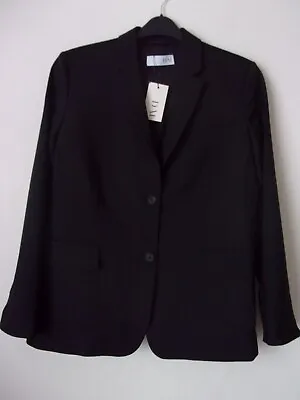 Buy New Dai Wear Black Bau Wool Blend Blazer Jacket Size: UK 12 RRP: £450 READ • 162.99£
