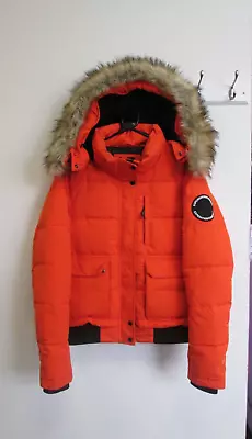 Buy Superdry Orange Everest Bomber Padded Jacket Ladies Size UK 14 • 5.99£