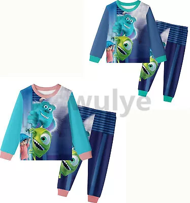 Buy Kids Wazowski Pyjamas Set Cosplay Monster Long Sleeve Sleepwear Nightwear Outfit • 12.99£