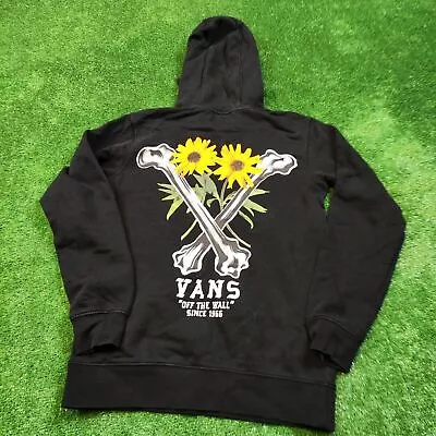 Buy Vans Hoodie Adult Extra Small Graphic Print Black Logo Bones Sweatshirt Mens Y2k • 20.38£