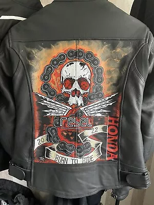 Buy One Off Artwork Leather Motorcycle Jacket, Honda Rebel • 30£