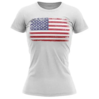 Buy USA Grunge Flag T Shirt Football Sports Event Soccer Fans Gifts Her Supporter... • 14.95£