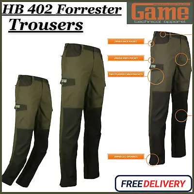 Buy Game Mens Forrester Hiking Hunting Water Repellent Breathable Trouser HB402 UK • 33.45£
