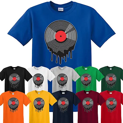 Buy MELTED VINYL Music T- SHIRT 80’S 90’S Dance DJ Rave Acid House Record T Shirt • 9.99£