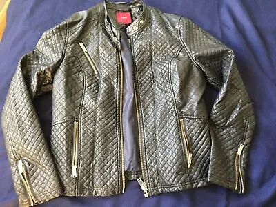 Buy Ladies Black Faux Leather Jacket Size 14 Next • 15£
