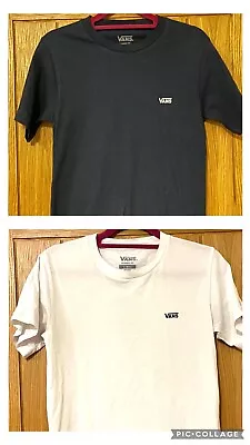 Buy Vans T-shirts (white- Worn Twice Or Navy- Never Worn) Excellent Condition • 4.99£