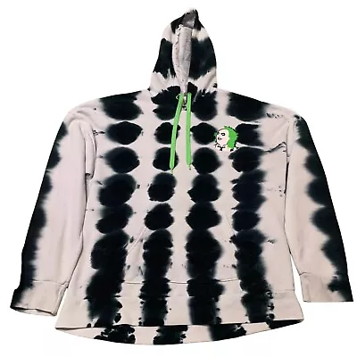 Buy Beetlejuice Hoodie Black White Tie Dye Stripe Sweatshirt Women Size Medium • 28.50£