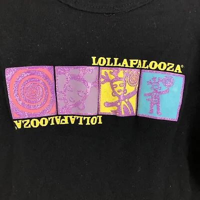 Buy Rare VTG Lollapalooza Kids Glitter T-Shirt 1993 Alice Chains Primus Tool RATM • 49.14£