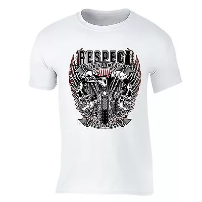 Buy Respect Earned Loyalty Returned Tshirt American Motorcycle Ghost Rider T-Shirt • 15.92£