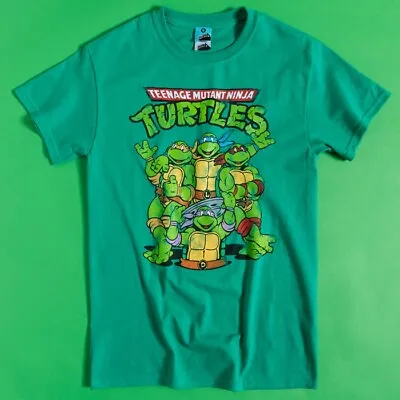 Buy Official Classic Teenage Mutant Ninja Turtles Green T-Shirt : S,M,XL • 19.99£